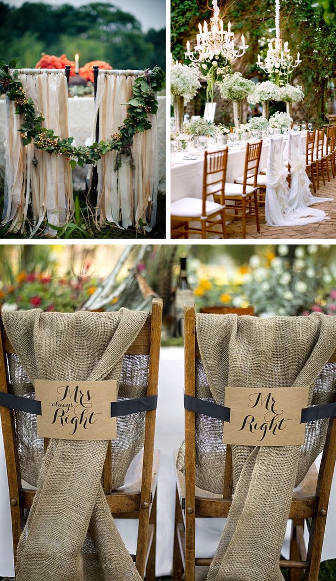 Head Table Chair Back Wedding Decorations