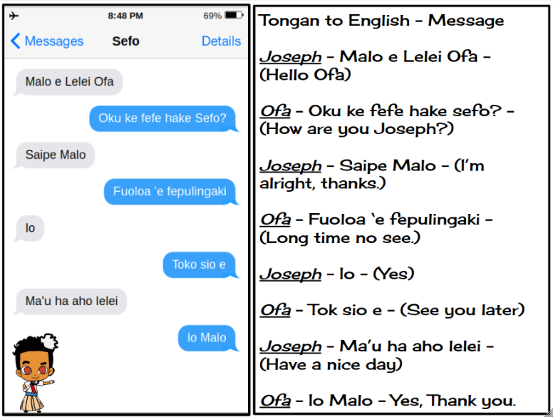Ofa Panmure Bridge School Tongan Language Week Fake Iphone Text