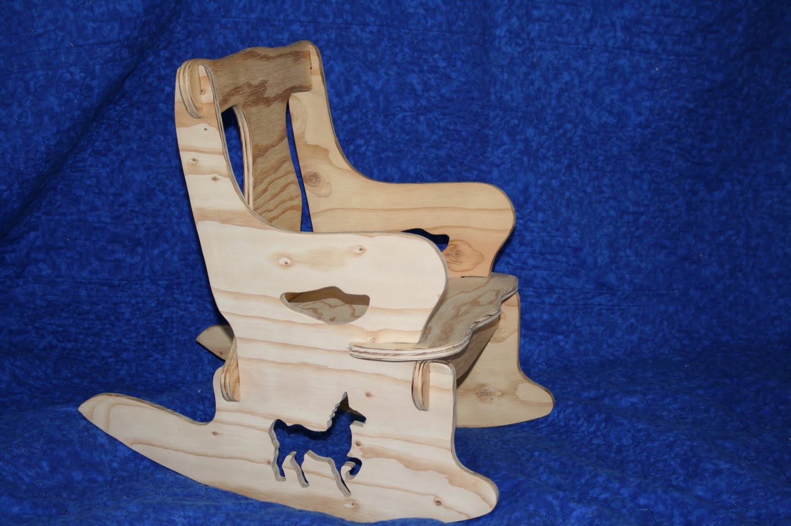 YW Camp Auction Unfinished Handmade Child's Rocking Chair