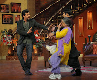 Hrithik Roshan On The Sets Of Comedy Nights With Kapil to promote krrish 3