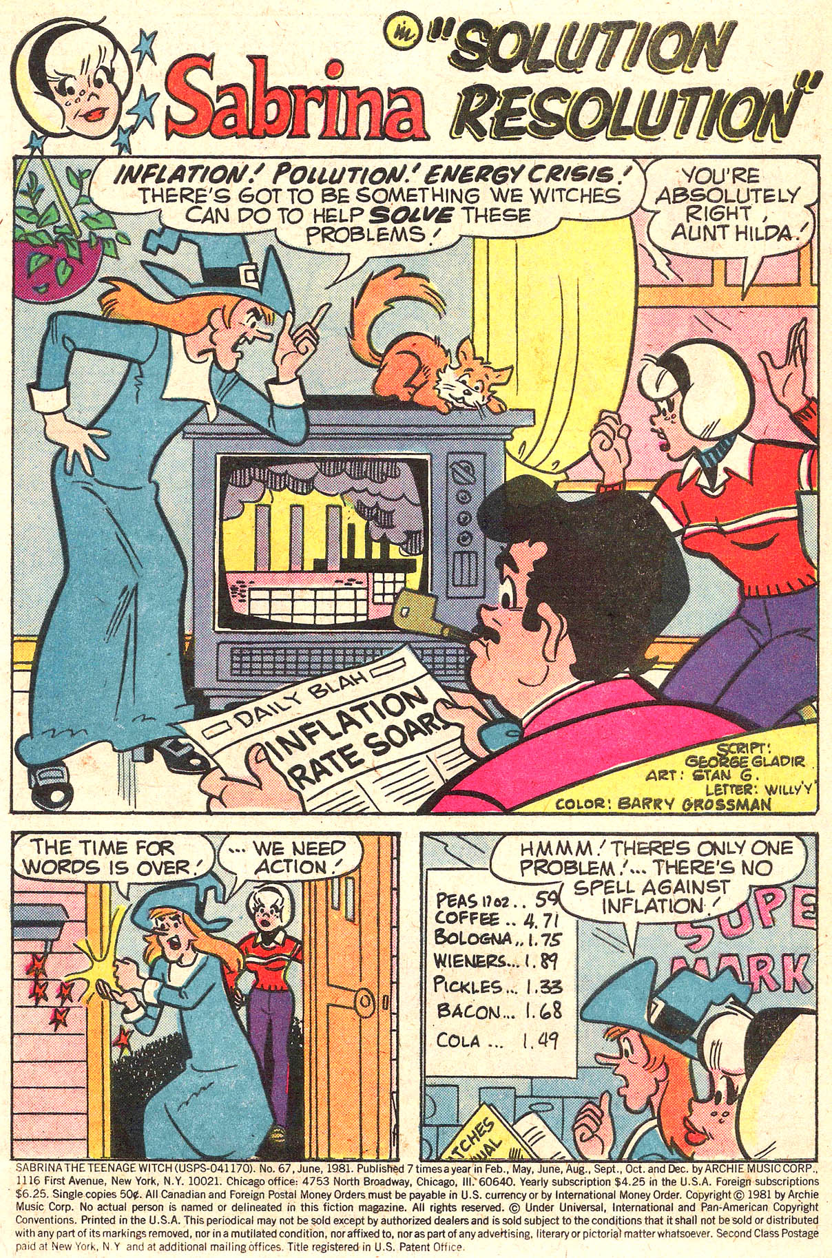 Read online Sabrina The Teenage Witch (1971) comic -  Issue #67 - 3