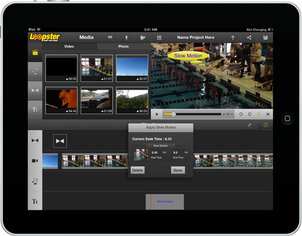 Video Editing App Loopster iPad App