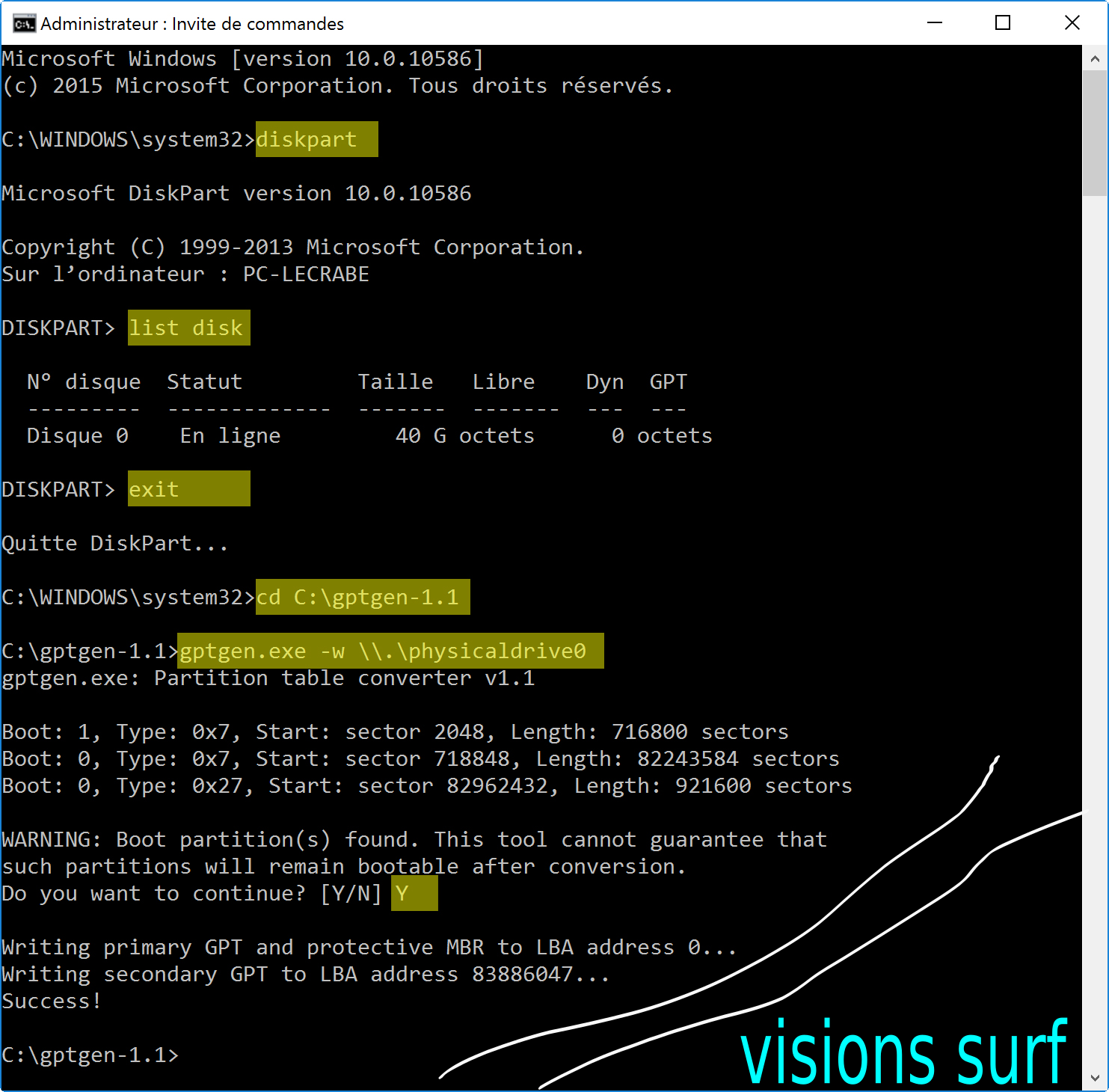 Convertir un Disque Dure MBR en GPT Sans Perte de données avec GParted
