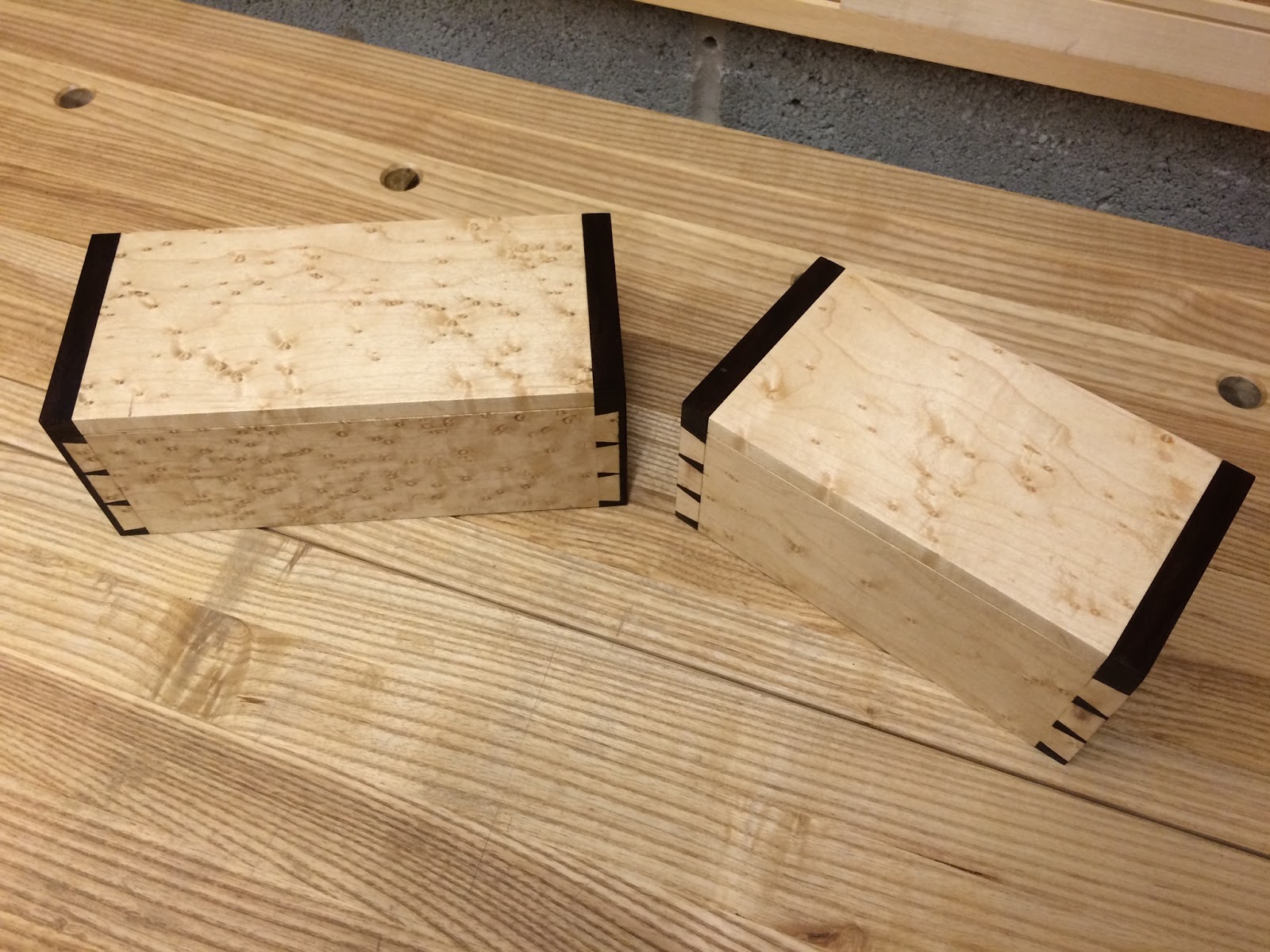 David Barron Furniture Wooden Hinge Dovetailed Boxes