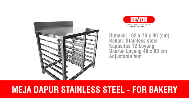 Meja Dapur Stainless Steel untuk Resto di Madiun