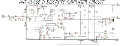 HiFi Class-D Discrete Power Amplifier Circuit