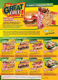 Free Printable Subway Coupons Free Printable Subway Coupons