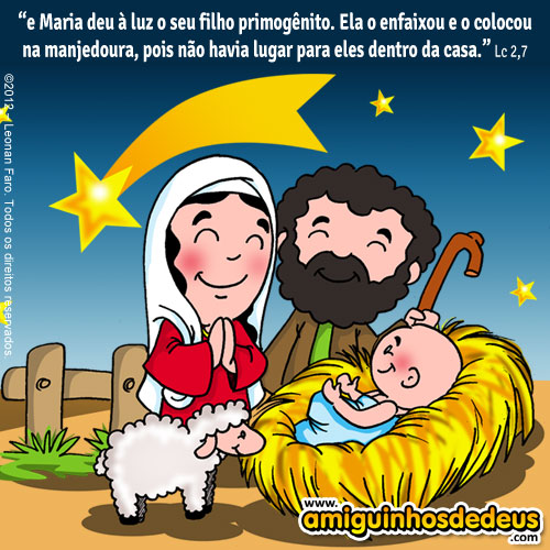 Natal O Nascimento de Jesus para colorir Amiguinhos