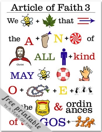 A Yr of FHE: Write-up of Religion No. 3 picture regarding 13 Articles of Faith Printable titled A 12 months of FHE: Write-up of Religion No. 3