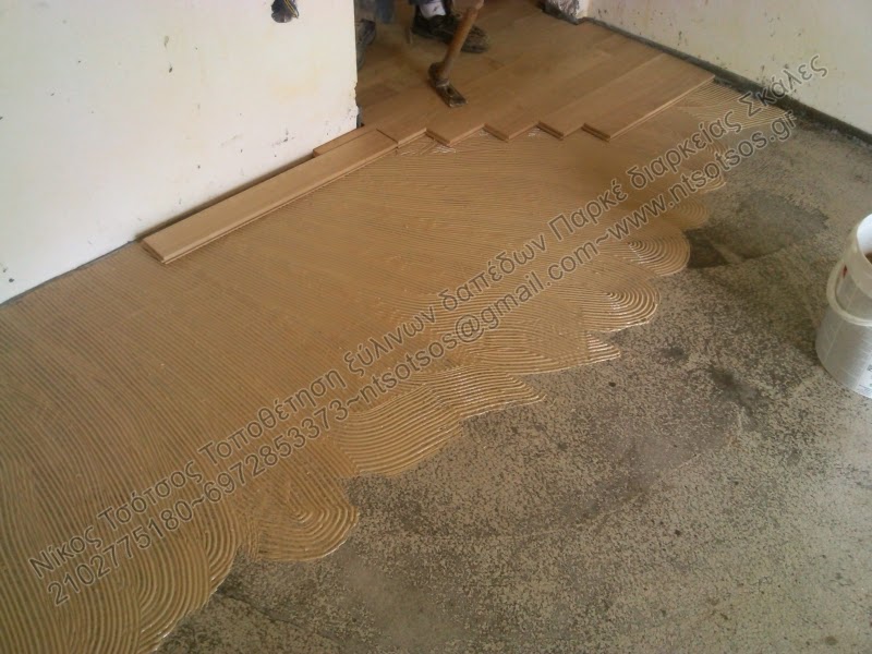 Κολλητό ξύλινο πάτωμα πάνω σε ενδοδαπέδια θέρμανση