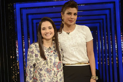 Priyanka Chopra on the sets of The Front Row With Anupama Chopra