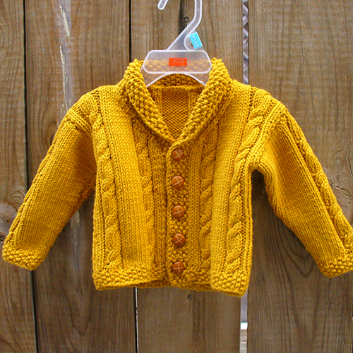 Daily Knitting Patterns Heirloom Cables Baby Sweater