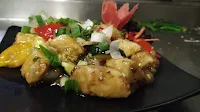 Ginger honey paneer in garnished plate food Recipe Dinner ideas