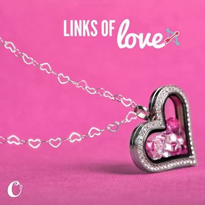 Links of Love Origami Owl Heart Locket and Chain from StoriedCharms.com