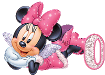 Alfabeto de Minnie Mouse con alitas O.