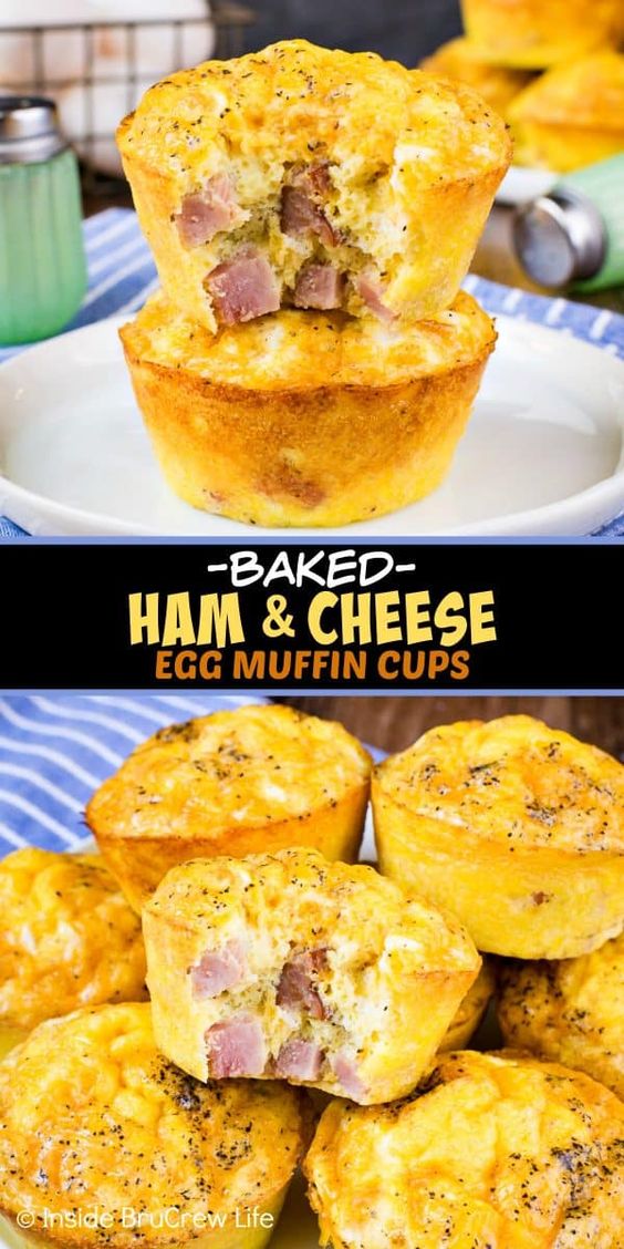 Baked Ham and Cheese Egg Muffins - these easy to make egg muffins make a delicious and healthy breakfast. Perfect recipe to make and freeze ahead of time! #breakfast #eggs #healthy #ketofriendly #eggmuffins #freezerfriendly #breakfast #eggs #healthy #ketofriendly #eggmuffins #freezerfriendly #food #health #recipes #healthyrecipes #healthyfood #healthyeating #seafoodrecipes #seafood #healthysnacks #foodphotography #recipeoftheday #recipeideasb