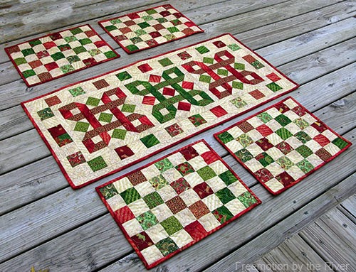 Table runner and placemats in Tis The Season by Connie Campbel