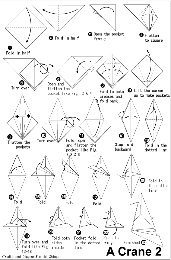 Origami Crane Instructions Printable