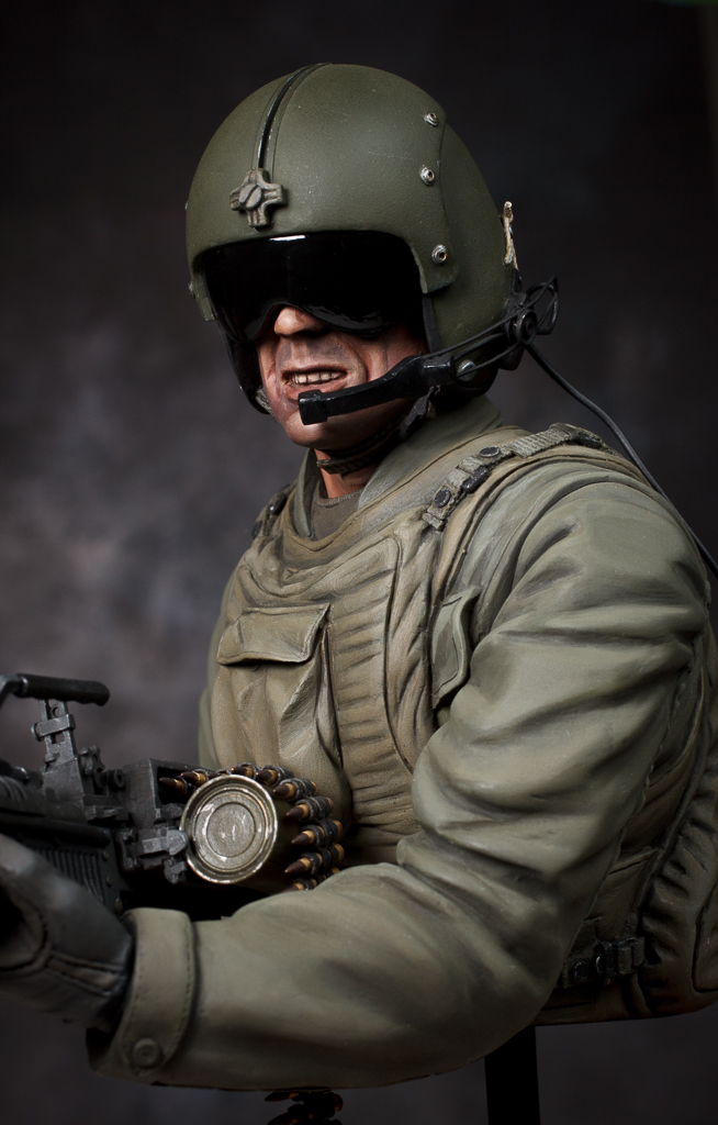 Door Gunner Helmet & Gentex HGU56/P With Custom Maxillofacial Shield. Aircrew Door Gunner