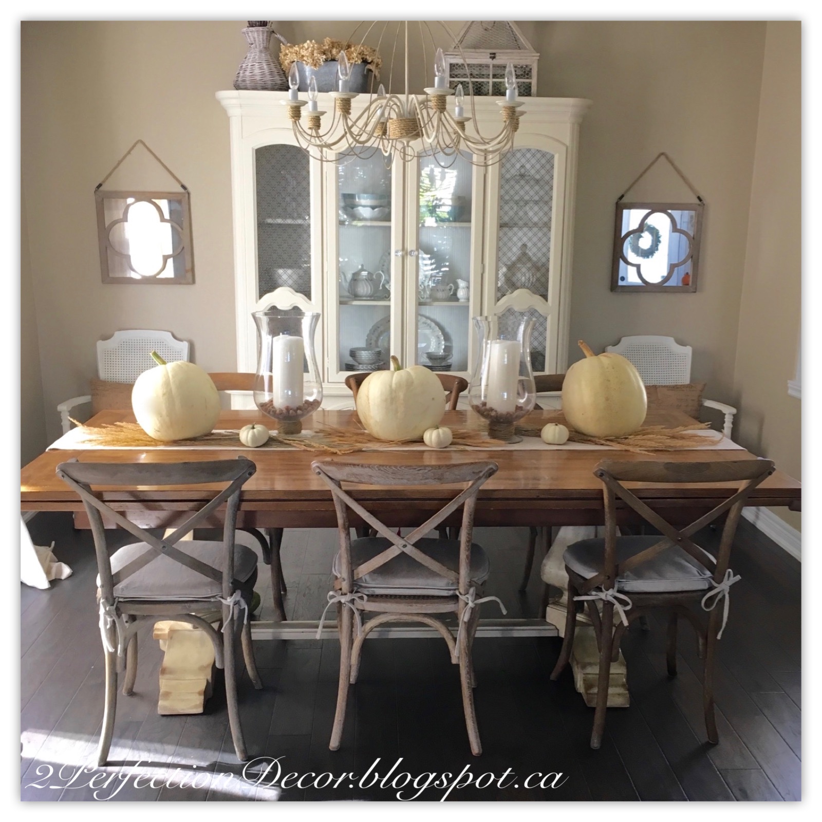 2Perfection Decor: Dining Room decorated for Fall