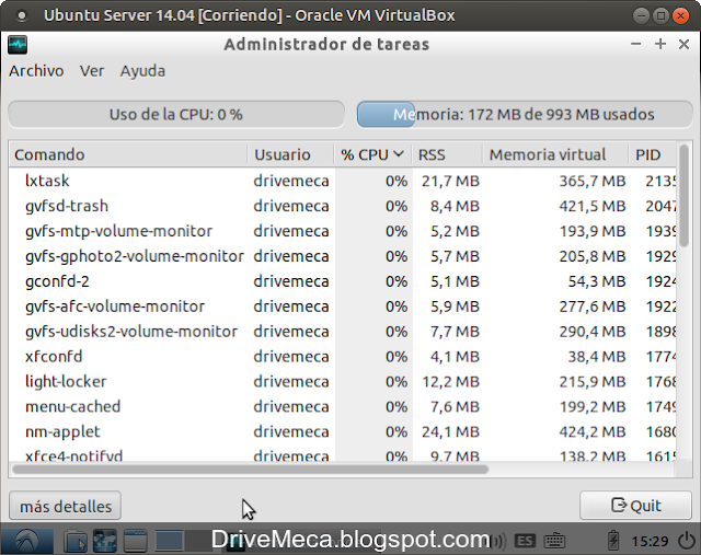 DriveMeca instalando modo gráfico en Ubuntu Server paso a paso