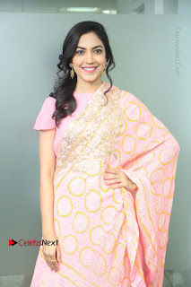 Actress Ritu Varma Pos in Beautiful Pink Anarkali Dress at at Keshava Movie Interview  0057