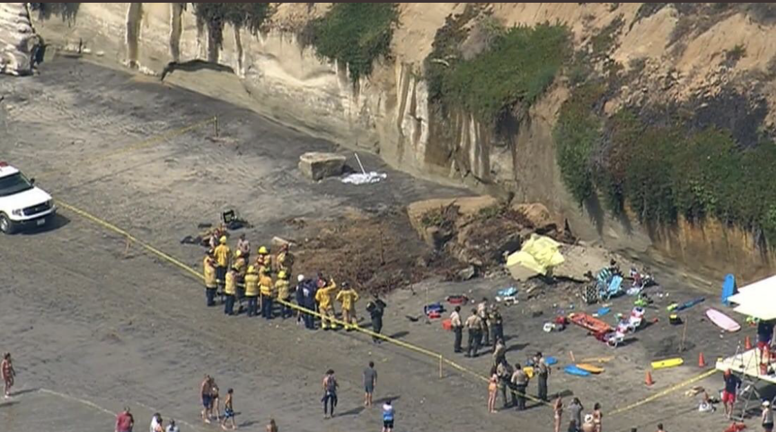 Encinitas Undercover Bluff collapse at Grandview