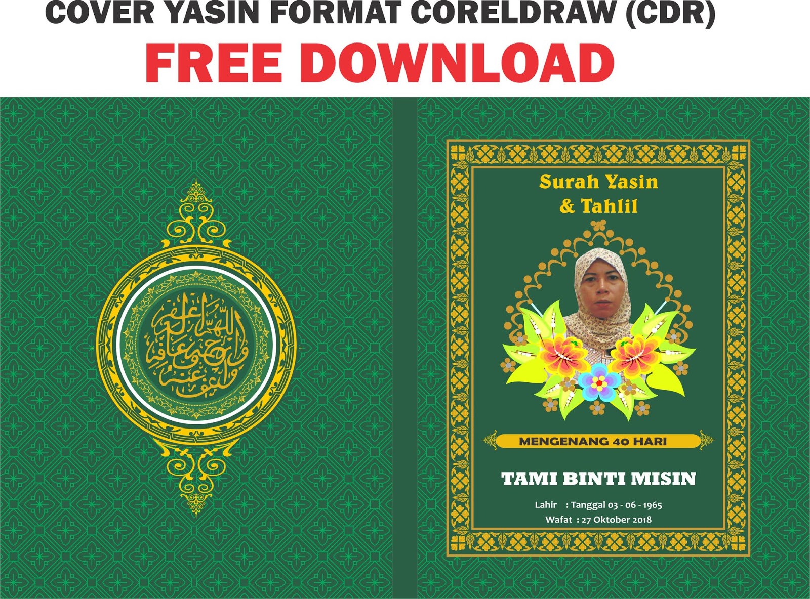 Download Cover Yasin Format Coreldraw