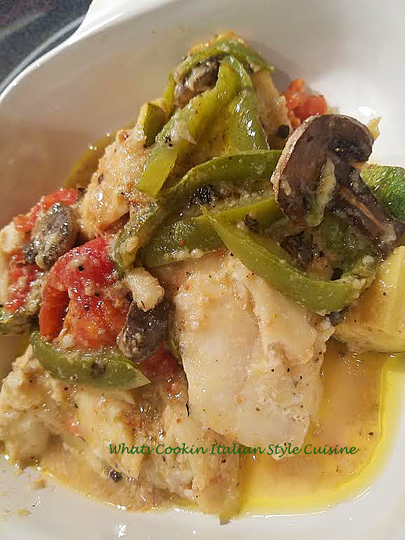 Flounder with Roasted Vegetable Recipe What's Cookin' Italian Style