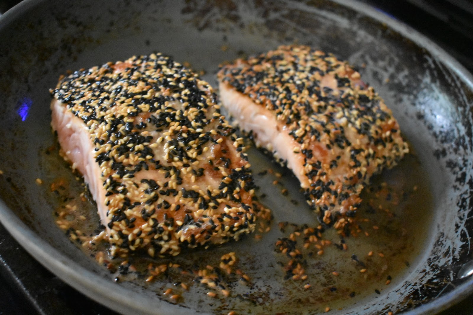 Sesame Crusted Salmon with Wasabi Aioli Chef Jen