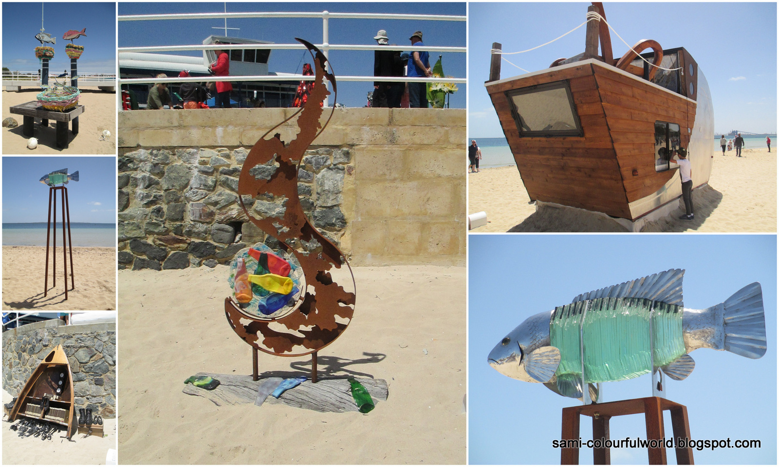 COLOURFULWORLD Castaways Sculptures at Rockingham Beach