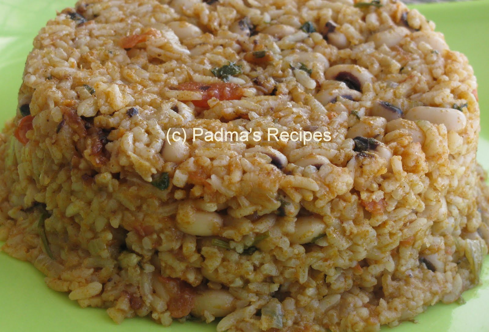 Padma's Recipes BLACK EYE BEAN RICE