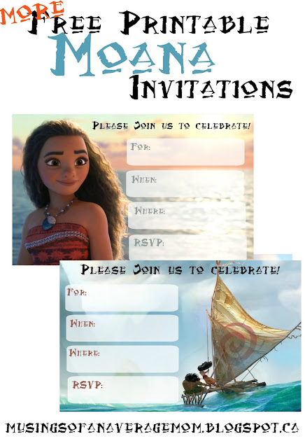 Moana invitations