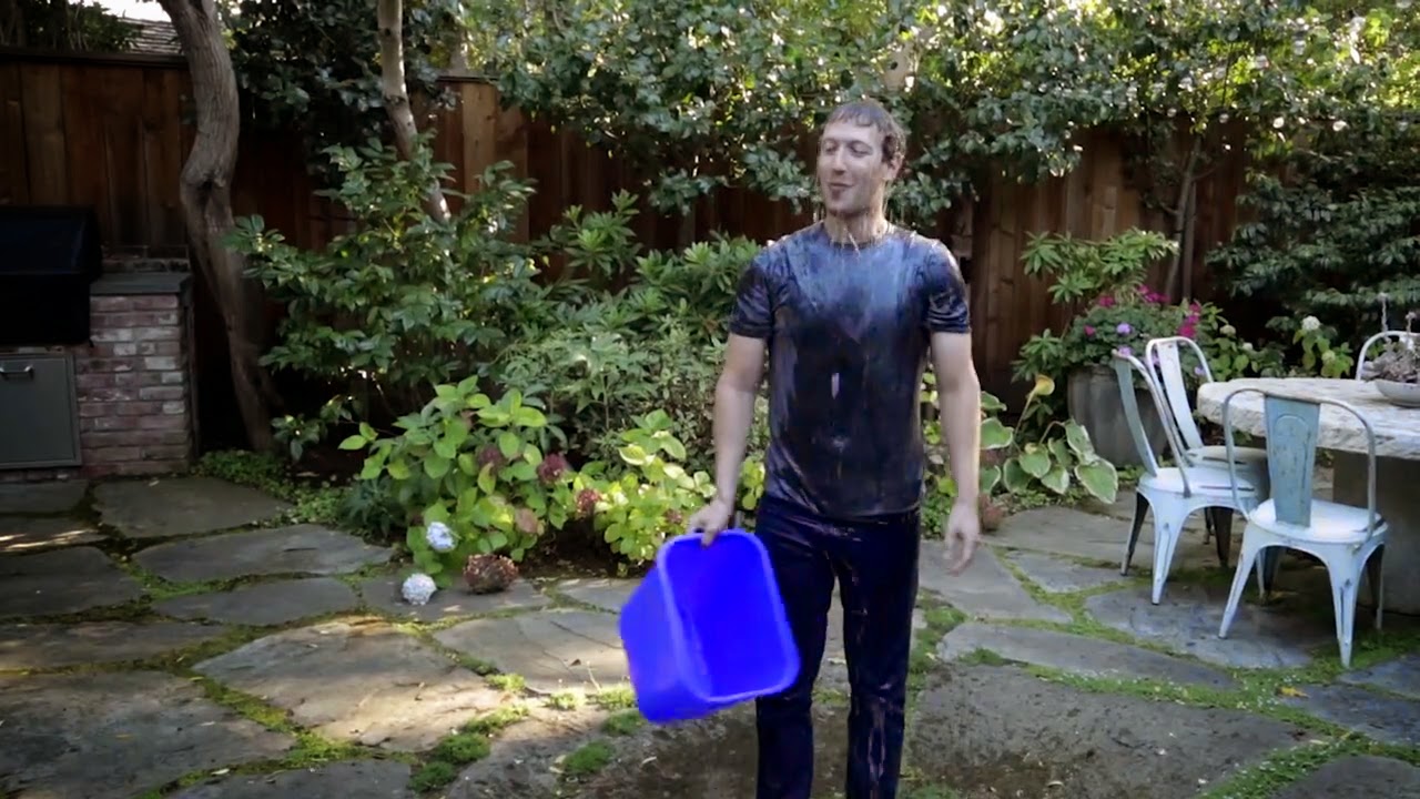 Mark zuckerberg dumped bucket of ice water on himself.