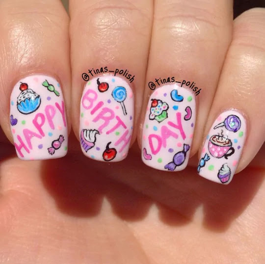 16 Fabulously Festive Nail Designs To Rock On Your Birthday