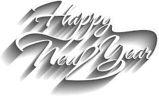 Happy New Year text with holiday background-01