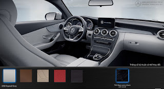 Màu nội thất Mercedes C300 Coupe 2019 Nội thất Mercedes C300 Coupe 2019 màu Xám Crystal 218