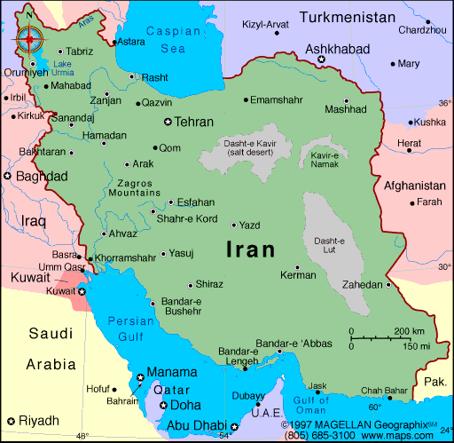 Iran Map Political Regional Maps Of Asia Regional Political City