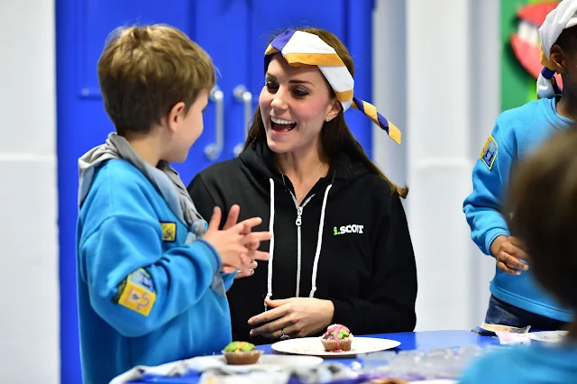 Catherine, Duchess of Cambridge visits the Beaver Scout Organization