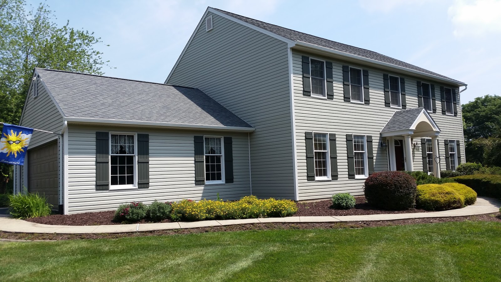 Here is a collection of light gray siding all the way to dark grey siding t...