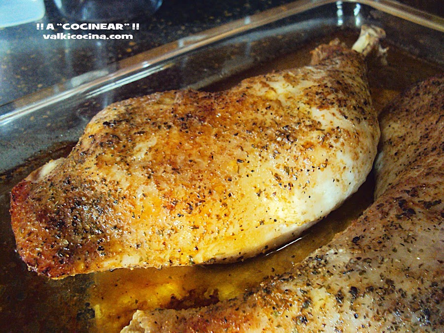 Pata de pavo asada al horno