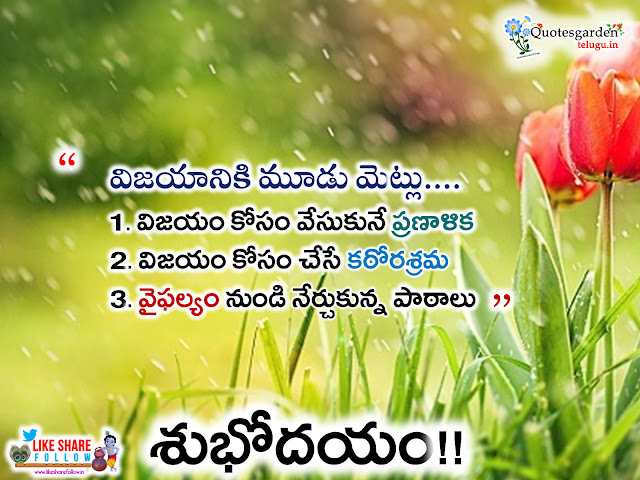 Best good morning quotes in telugu messages wallpapers