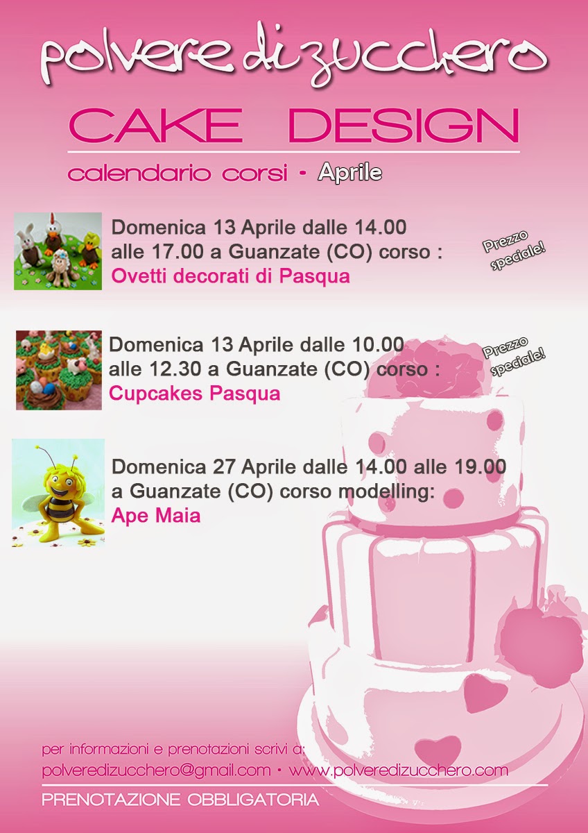 corsi di cake design aprile e maggio: torte decorate, cupcakes, biscotti e modelling 