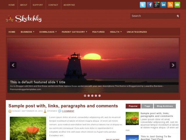 Sketchly Blogger Template