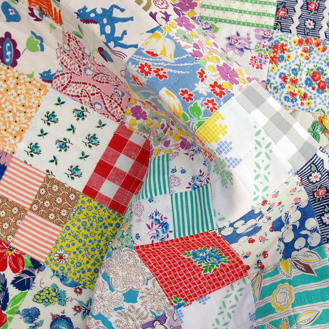 Red Pepper Quilts Vintage and Feedsack Fabric Quilt
