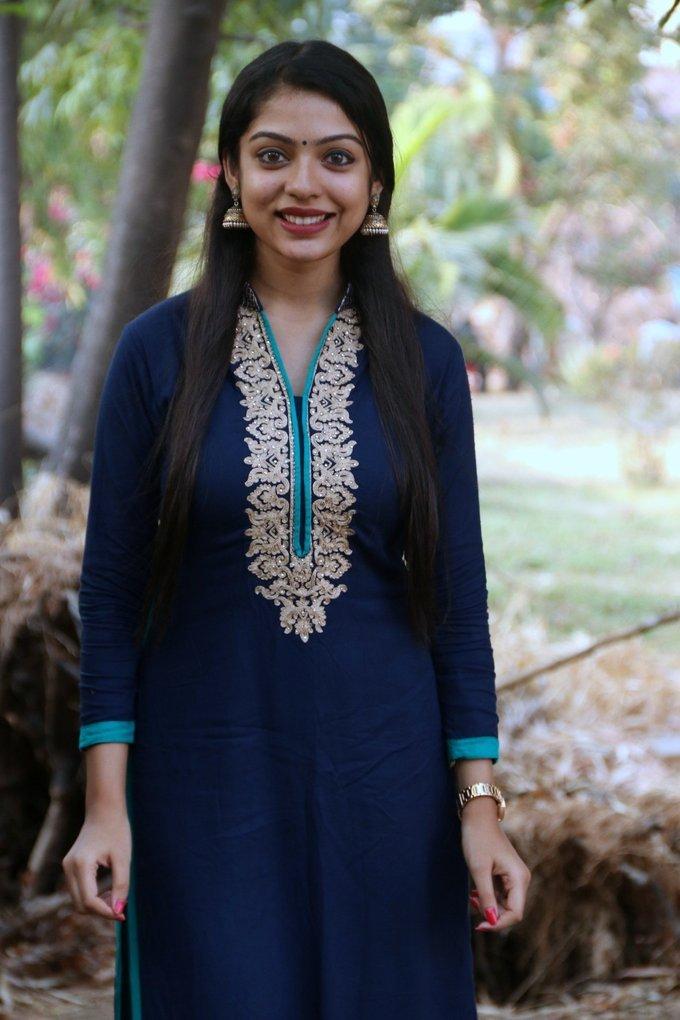 Tamil Actress Varsha Bollamma Latest Photos Shoot In Blue Dress
