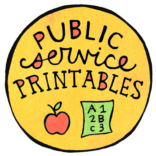 artsyville: public service printables