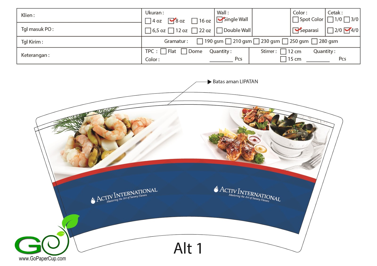 Begini Cara Kami Memberi Pilihan Paper Cup Desain Template / Paper Cup