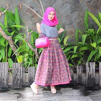 Baju Batik Kombinasi Sifon Modern