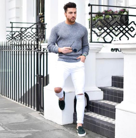 moda masculina calça branca